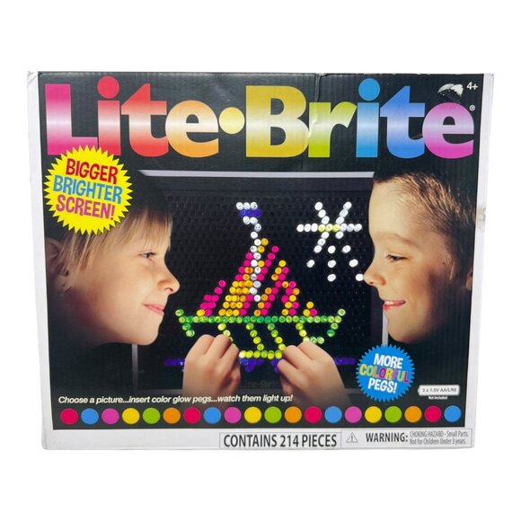 Lite Brite Kids Toy Fun Light Bright Game Set 214 Pegs Magic Screen Retro Style - Picture 6 of 7